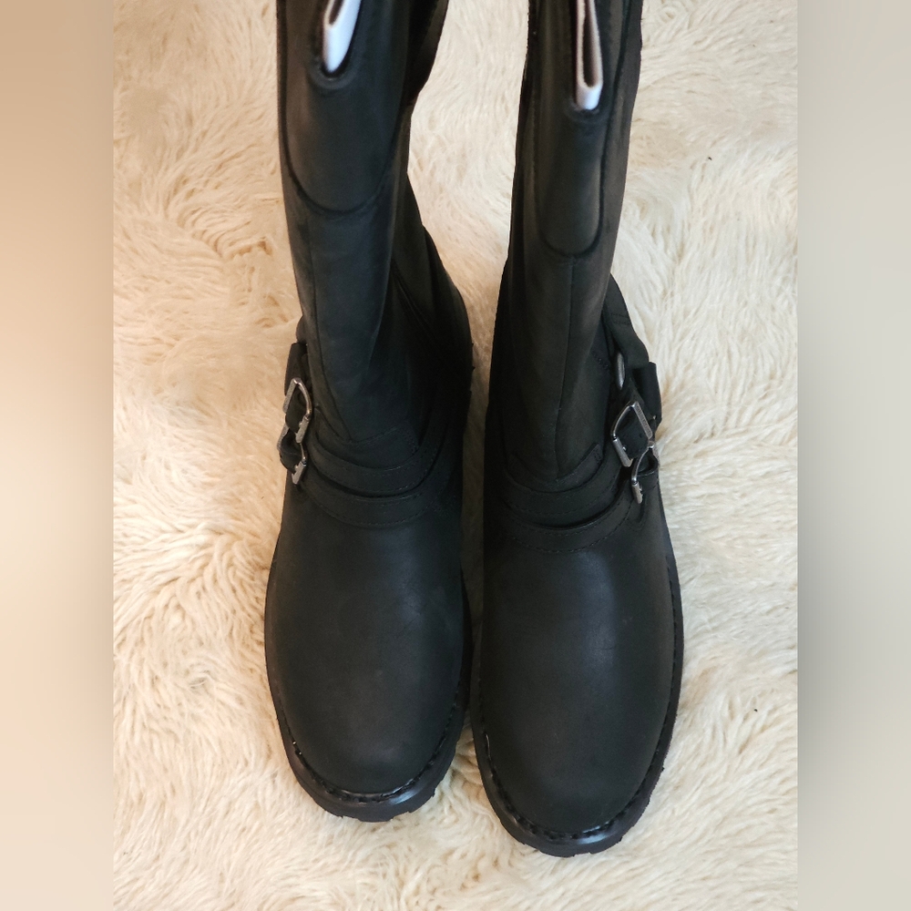 Harley Davidson Black Leather Women's Boots